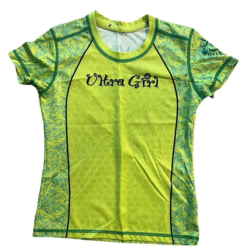 InknBurn Tech Shirt for Girls, New Condition, Bright neon yellow-green